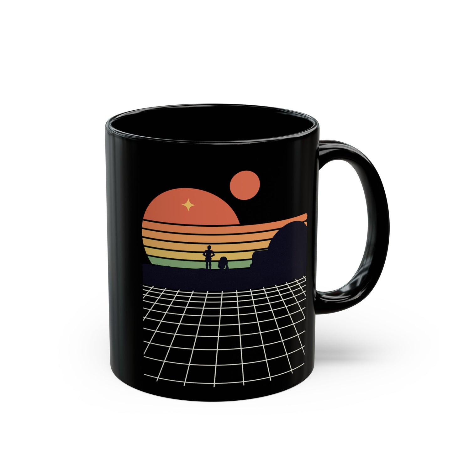 Two Sunsets Black Mug (11oz, 15oz)